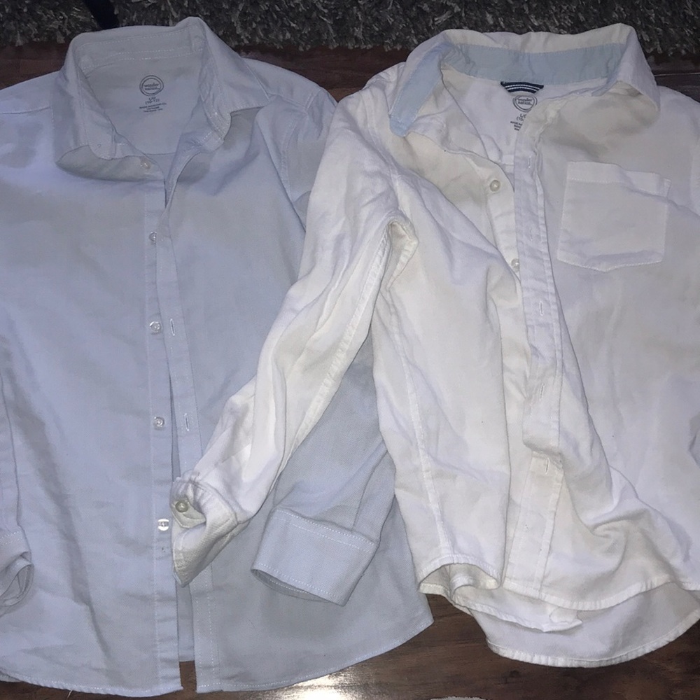 Two button up dress shirts